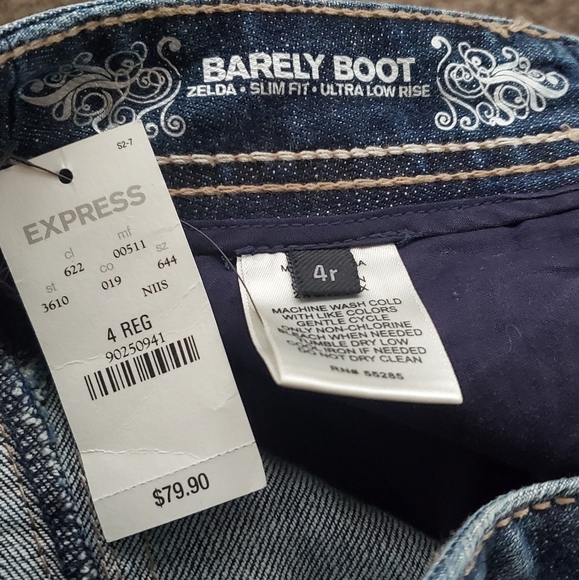 Brand New Express Barely Boot Jeans - Picture 2 of 5